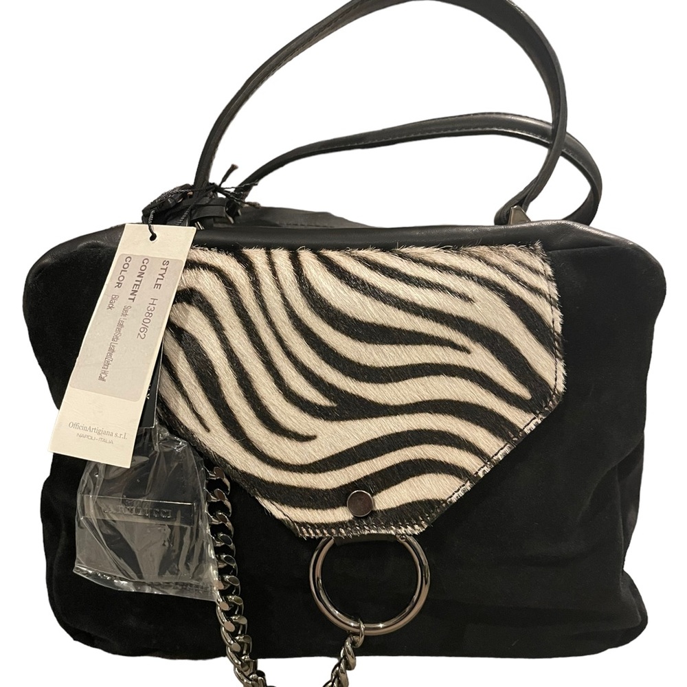 Italy Zebra suede Large Bag.